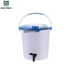 Bucket,HDPE, w/lid,10cm cap and tap,14 l