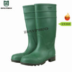 Durable Waterproof Green Industrial Rain Boots